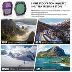 STARTRC ND & CPL Filters Set for DJI Air 3S Accessories, 4 Filters Pack-(ND/16/64/256/CPL)