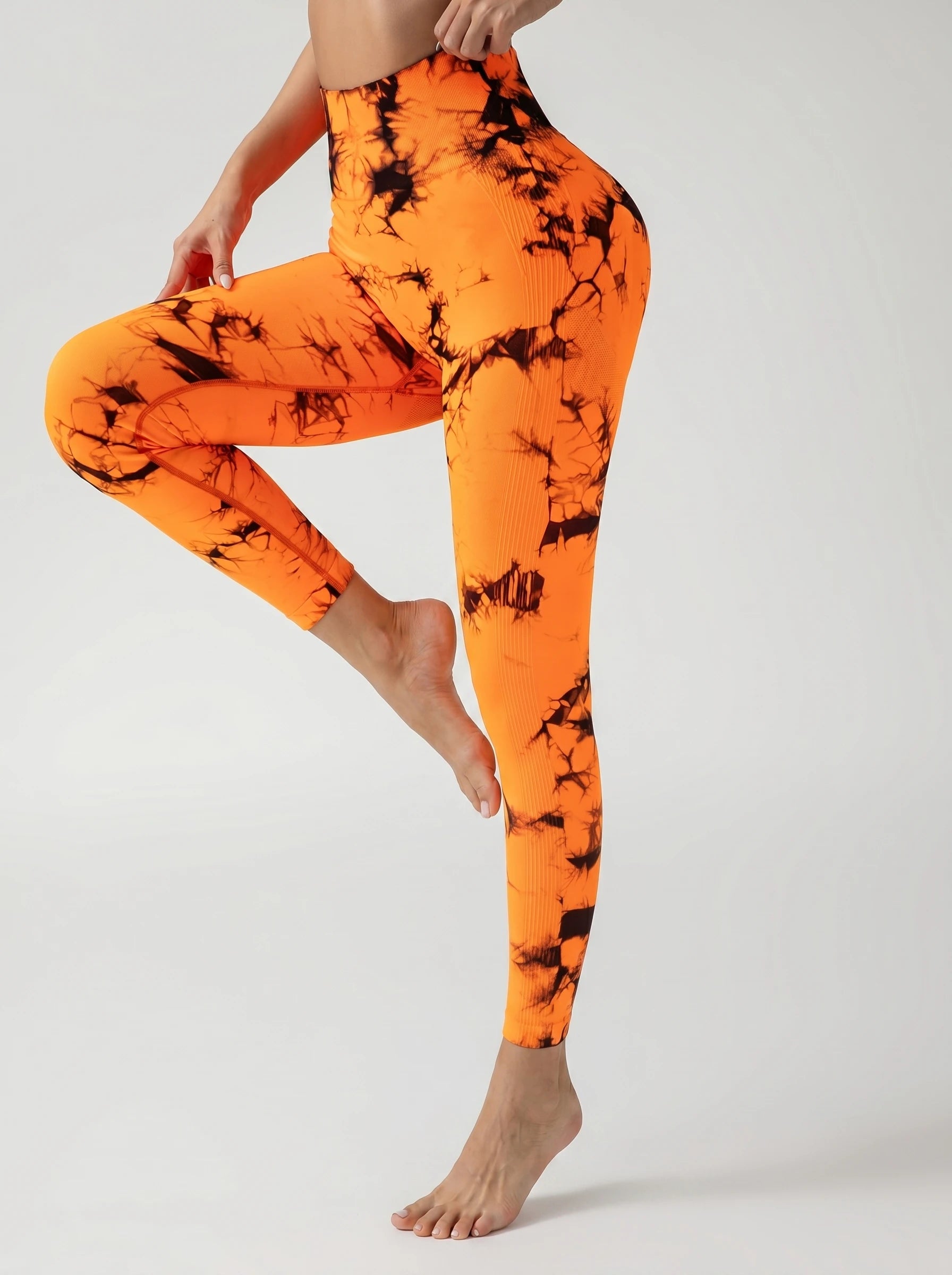 Fashionable Bright Tie-Dye High-Waist Yoga Pants, Available in 10 Splash Colors, Stretchy and Soft, Multiple Colors to Choose From, Perfect for Yoga Lovers and Everyday Casual Workouts