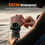 Rugged Smartwatch for Men: Waterproof, 170+ Modes, Fitness Tracker with Metal Band