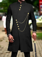 Men's fashion luxury two pendant chain dress two-piece set