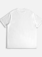 Pure - Cotton White T - shirt for Men: Simple and Bold Smiling Face Design