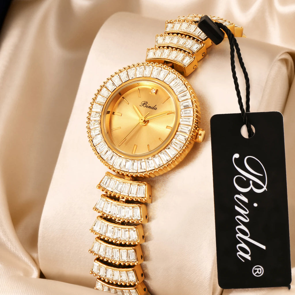 Binda New Fashion Watchstrap Quartz Women Watch Waterproof Luxury Brand Watch For Women Gift with Box