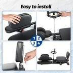 Heavy - Duty Steel Leg Stretcher in Black, 300LBS Capacity, for Home Flexibility Training