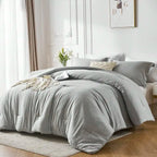 2/3-Piece Soft Luxury Bed Comforter Set Queen, Boho Cationic Dyeing Breathable Fluffy Bed Sets With 1 Comforter And 1 Or 2 Pillo