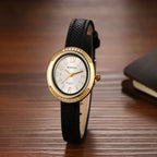 Women's Small Dainty Oval Watch Rhinestone Crystal Studded Bezel PU Leather Band Strap Analog Quartz Wristwatch Arabic Numeral Black Red Dial Vintage Luxury Fashion Mini Cute Ladies Elegant Gift Birthday Christmas All Seasons