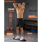 HOTWAVE Push Up Board, Portable PushUp Board, Foldable 20 in 1 Push Up Bar | Multifunctional Pushup Handles for Floor, Professional Strength Training Equipment For Men and Women at Home Gym