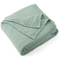 100% Cotton Muslin Blanket 108" X 90" Size 4-Layers Summer Gauze s for Bed Couch Soft Lightweight Breathable Linen Blankets Bed