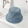 Unisex Cotton Bucket Hats Women Summer Sunscreen Panama Hat Men Denim Fabric Sunbonnet Outdoor Fisherman Hat Beach Cap