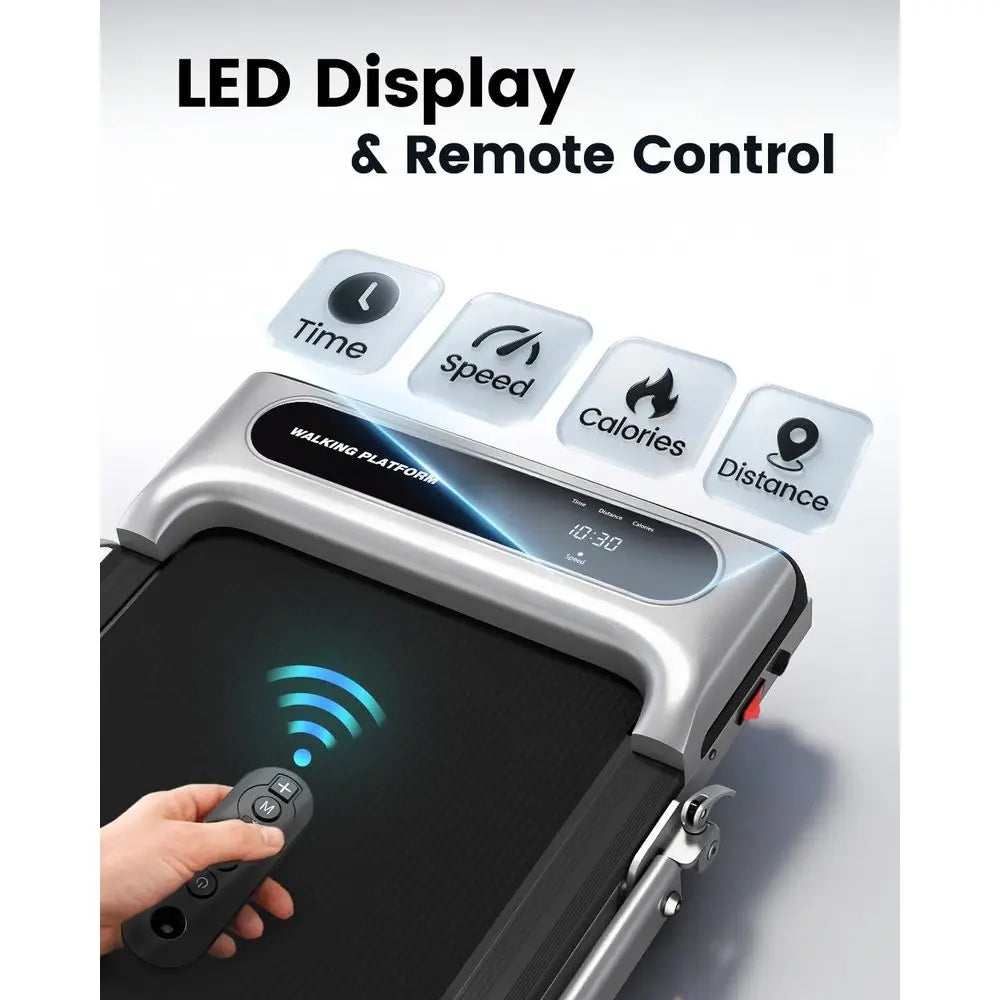 Portable Desk Treadmill: Compact Exercise Machine with Remote and LED Display for Home Office Use