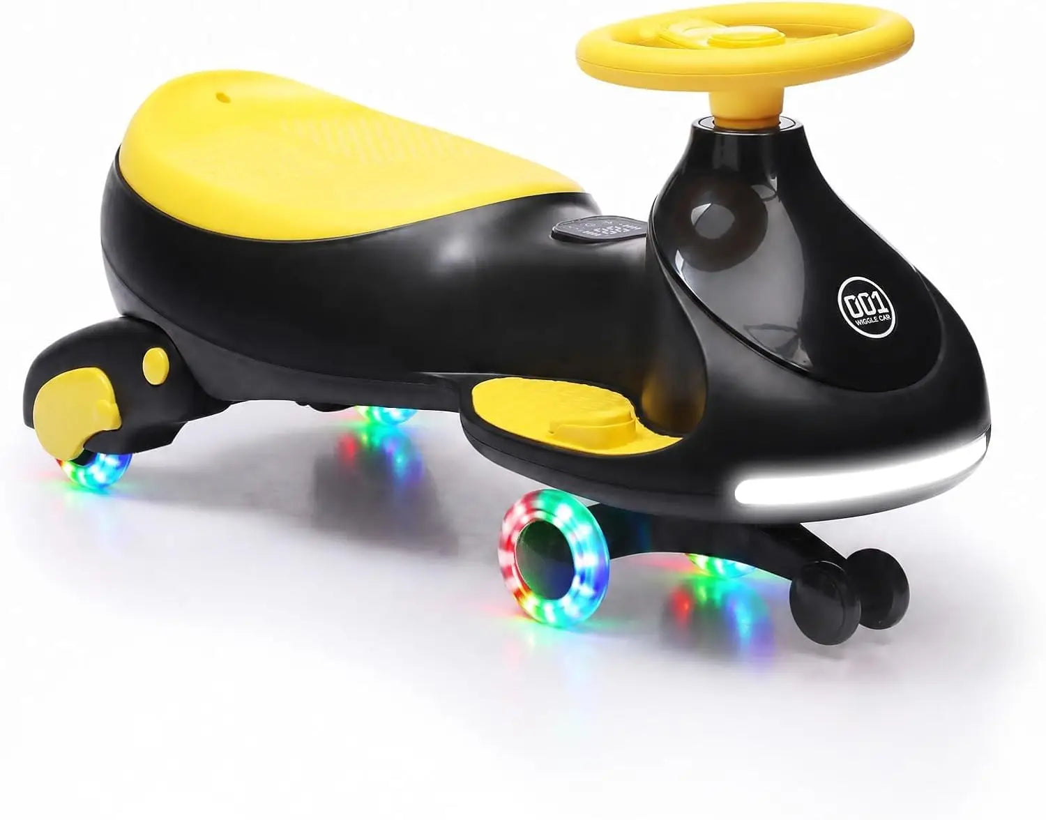 12V 2-in-1 Kids Electric Wiggle Car Ride On – Pedal & Swing, 360° Steering, Flashing Wheels, Music, Anti-Rollover, Rechargeable Battery, High Weight Capacity – Indoor Outdoor