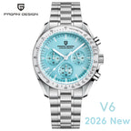 PAGANI DESIGN 1701 Moon Watches 2026 New Woven Strap Luxury Quartz Watch For Men Speed Chronograph AR Sapphire Mirror Wristwatch