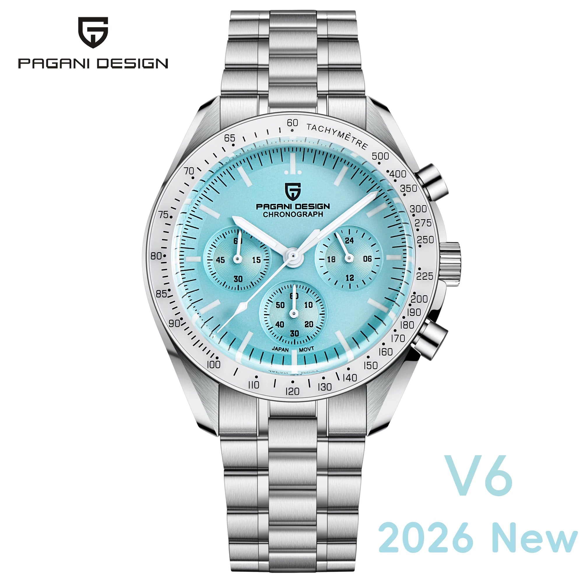 PAGANI DESIGN 1701 Moon Watches 2026 New Woven Strap Luxury Quartz Watch For Men Speed Chronograph AR Sapphire Mirror Wristwatch