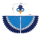 Cute Owl Wings Costume Animal Peacock Pattern Felt Cloak With Matching Mask Performance Props Halloween Carnival Cosplay Cape halloween costumes for women my hero academia superman costume adults haikyuu cosplay