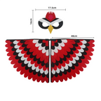 Cute Owl Wings Costume Animal Peacock Pattern Felt Cloak With Matching Mask Performance Props Halloween Carnival Cosplay Cape halloween costumes for women my hero academia superman costume adults haikyuu cosplay