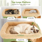 80 Inch Tall Multi-Level Cactus-Inspired Cat Tree with 3 Caves and 3 Baskets for Large Cats
