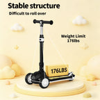 SIMATE 3-Wheel Kids Kick Scooter Ages 3-12, LED Light Wheels, 3 Adjustable Heights, Wide Anti-Slip Deck, Max Load 110 Lbs