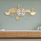 Large Luxury Gold Wall Clock Nordic Style Metal Clocks Home Living Room Decor