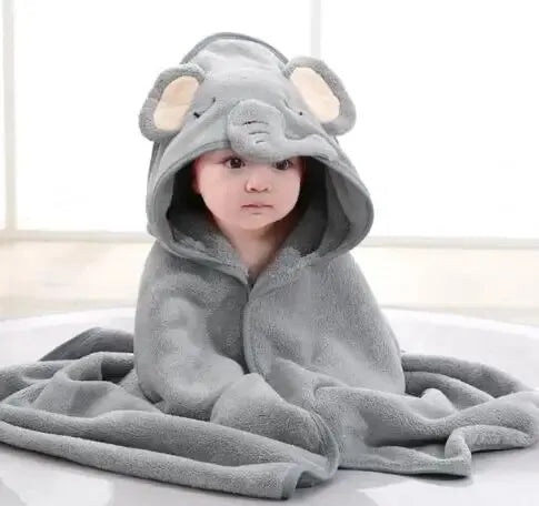Toddler Bathrobe Infant Bath Towel Boy Girl Blankets Swaddle With Hood Cartoon Coral Fleece Towel Blanket Newborn Kids Bedding baby bath towel banheiras de bebê robôs bathrobes