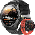 Military-Style Smartwatch for Men with GPS, AMOLED Display, Bluetooth Calling, and 170+ Sports Modes