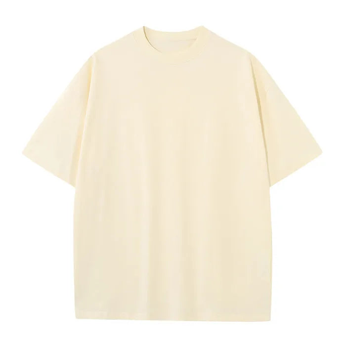 Summer Men Classic Basic Round Neck Short Sleeve White Solid T Shirt Pure Cotton Plus Size High Quality Daily Casual Top