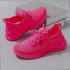 Women's Breathable Mesh Flat Shoes Casual Sports Sneakers Summer Walking Shoes Clearance Free Shipping