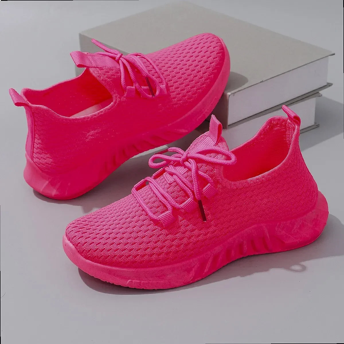 Women's Breathable Mesh Flat Shoes Casual Sports Sneakers Summer Walking Shoes Clearance Free Shipping