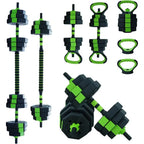 All-in-One 44 lbs Adjustable Dumbbell Set: Bar, Kettlebell, and Push-up Stand - Versatile Home Gym Equipment for Men & Women, Gr