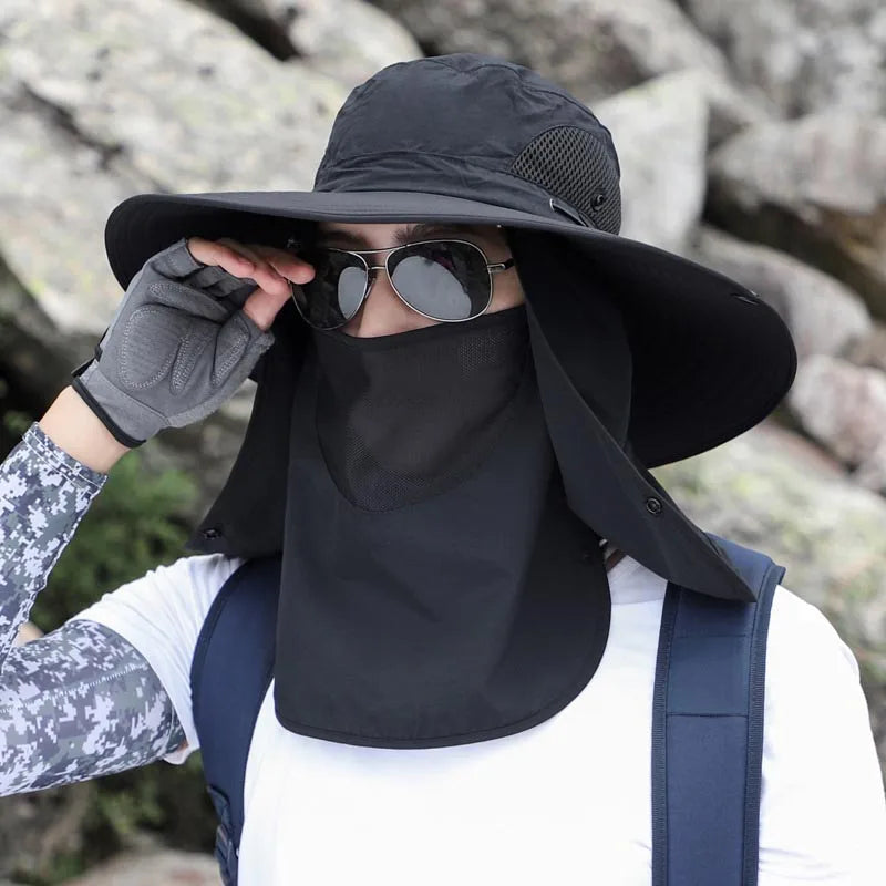 Adjustable Outdoor Fishing Hat Sunscreen Protection Breathable Sunshade Foldable Men Women Hiking Camping Casual Fishing Cap