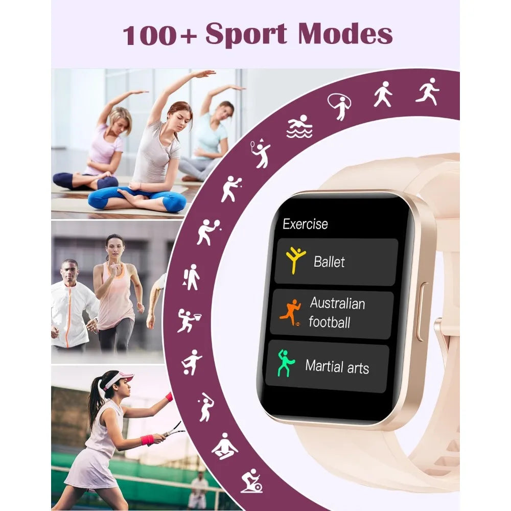 Smart Watches for Men and Women - HD Screen, Fitness Tracker, Waterproof, Compatible with iOS/Android