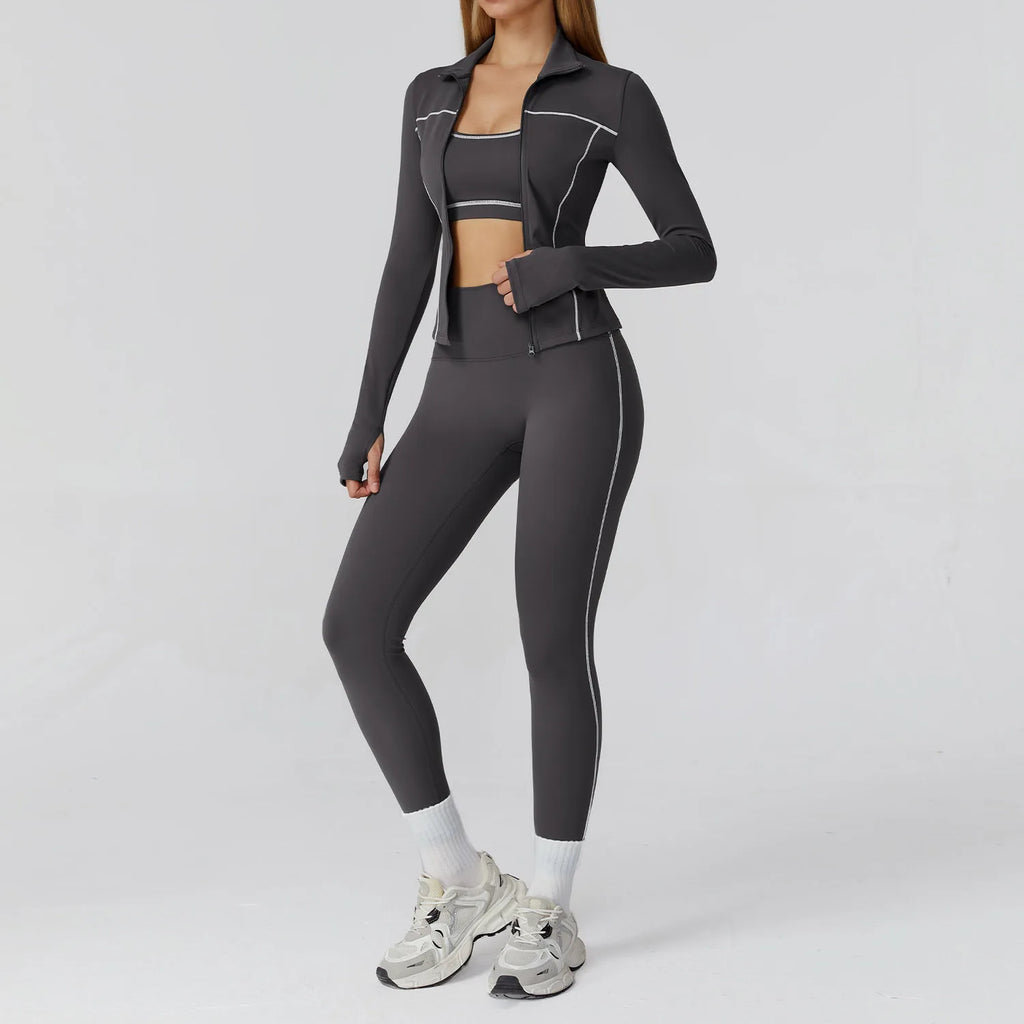 Yoga Clothes Set 2/3PCS Sportswear Gym Outfits Women Sports Set High Waist Leggings Fitness Suit Running Bra Workout Tracksuit