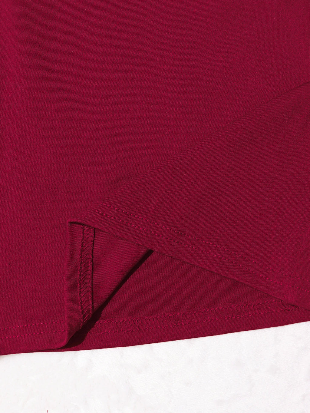 2-Piece Wine Red Halter Neck Ruffle Chiffon Top Wide Leg Pants Elegant Women Party Banquet Outfit