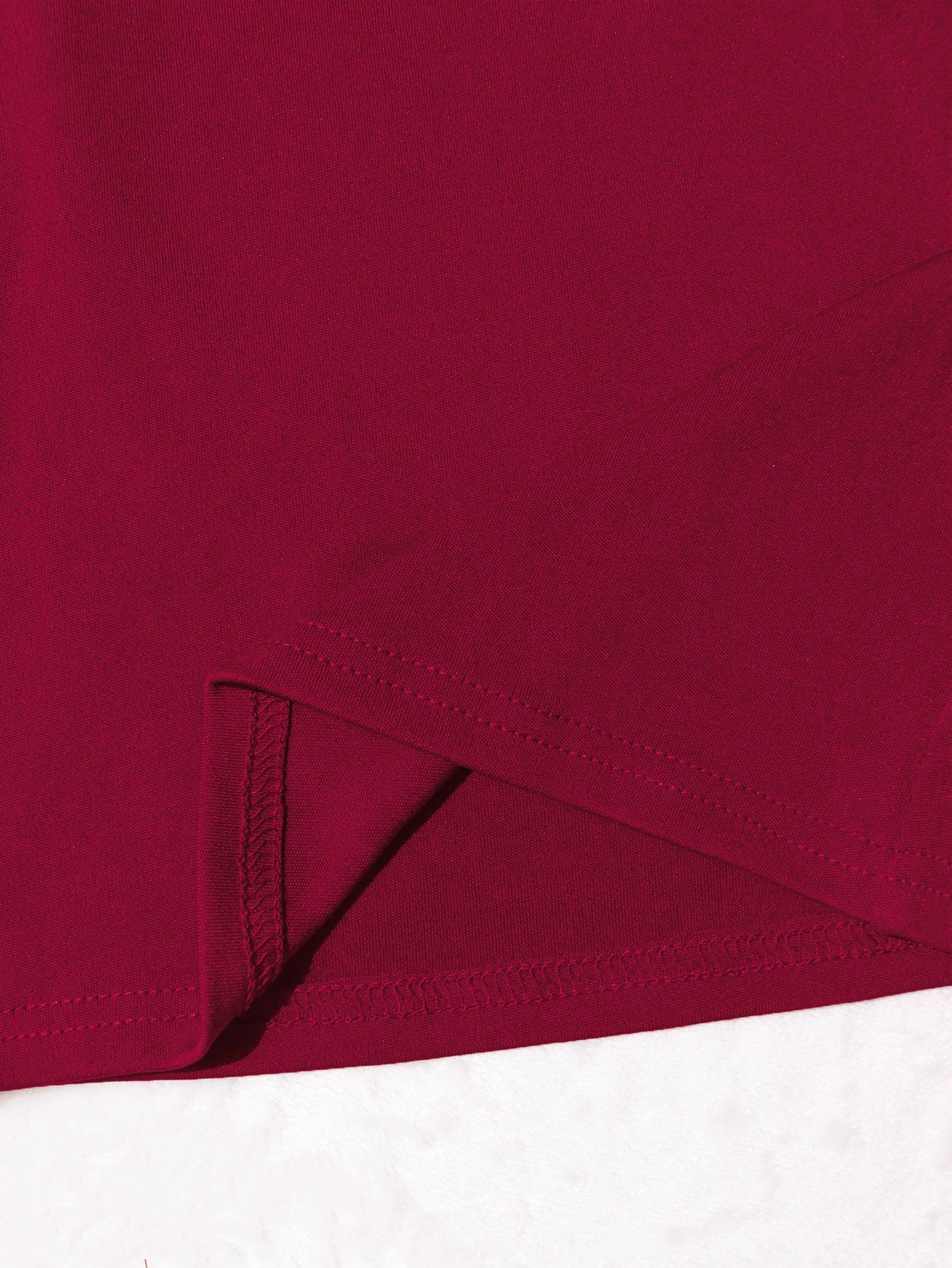 2-Piece Wine Red Halter Neck Ruffle Chiffon Top Wide Leg Pants Elegant Women Party Banquet Outfit