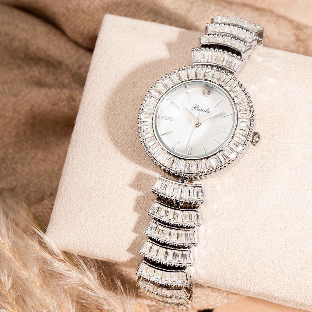 Binda New Fashion Watchstrap Quartz Women Watch Waterproof Luxury Brand Watch For Women Gift with Box