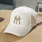 Hat Women's Deepened Hardtop Baseball Cap Korean Letter Embroidery Sunscreen Couple Cap