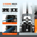 SucceBuy Electric Wire Stripping Machine 1.5-25mm Cable Stripper 180W 60ft/min 3 Feeding Holes Wire Peeler Scrap Copper Recycle