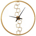 Large Wall Clock, 27” Nordic Style Big Metal Clock, Non-Ticking Decorative Clock