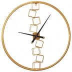 Large Wall Clock, 27” Nordic Style Big Metal Clock, Non-Ticking Decorative Clock