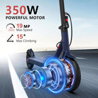 8.5'' Electric Scooter 350W Motor 36V 10.5Ah Battery 19mph Max Speed 21miles Max Range Smart APP Control Scooter Shock-absorbing Anti-skid Folding Waterproof E-Scooter for Adults