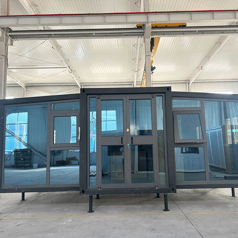Customizable 20ft Folding Prefab House Easy Assembly Expandable Container Home Tiny House for Camping Office Site Shelter Use