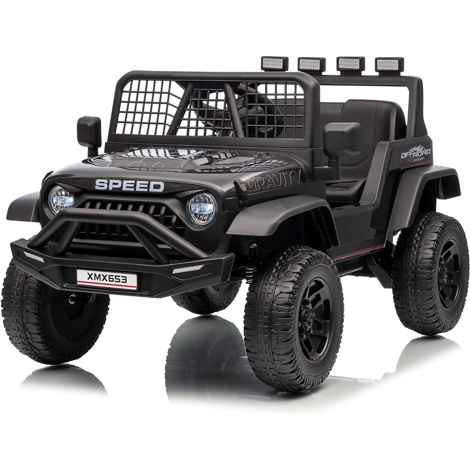 12V Kids Ride On Truck Car w/Parent Remote Control, 3 Speeds, Emergency Braking, LED Lights, Music & Horn Kids Electric Vehicles