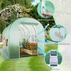 10x7x7 Heavy-Duty Walk-In Greenhouse with Portable Plastic Cover and Watering System