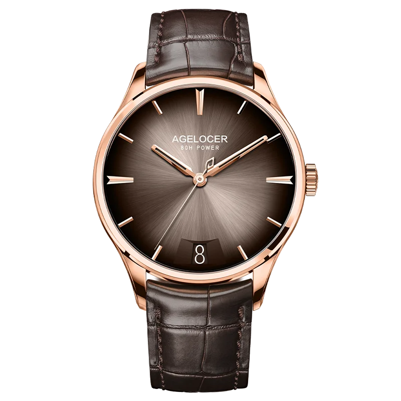 AGELOCER Original Budapest Watch Men's Luxury Gold Watch Big Calendar Automatic Mechanical Watch Birthday Gift for Men