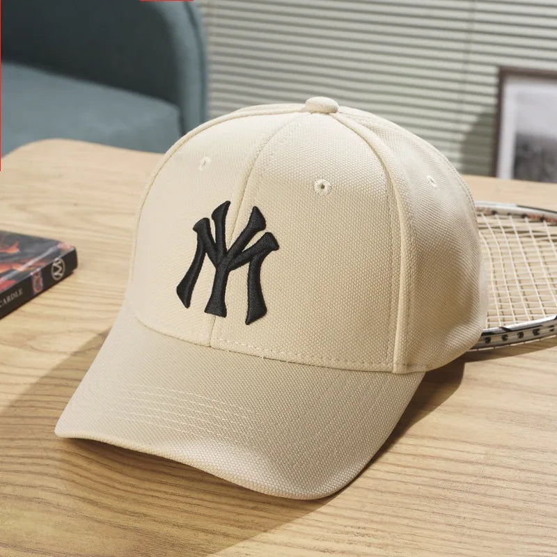 Hat Women's Deepened Hardtop Baseball Cap Korean Letter Embroidery Sunscreen Couple Cap