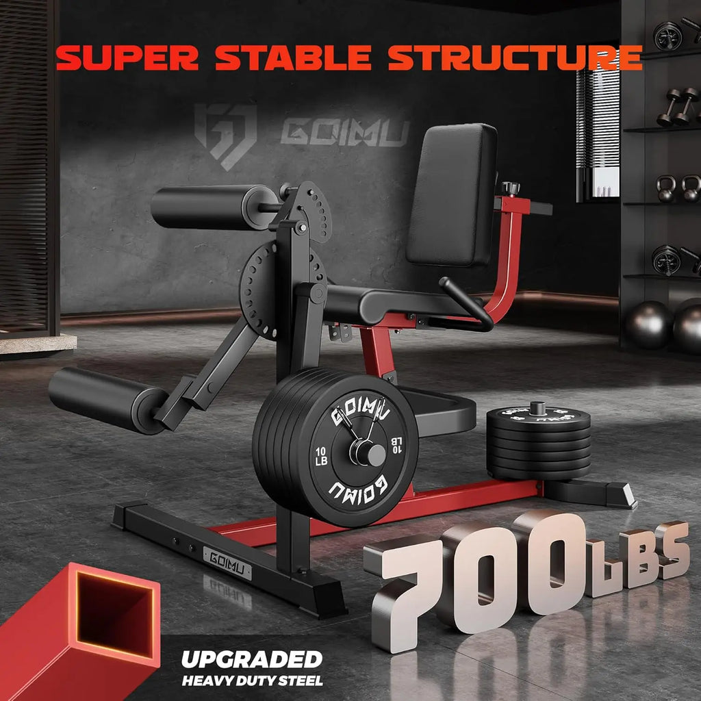 4 in 1 Lower Body Workout Machine for Home Gym, Alloy Material, Green Color, Adjustable and Plate - Loaded