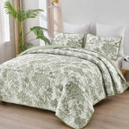 3 Pieces  Yellow Flower Quilt Set Twin Full Queen King Size, Paisley Patchwork Plaid Bedspread Bedding Sets  Coverlet Set.