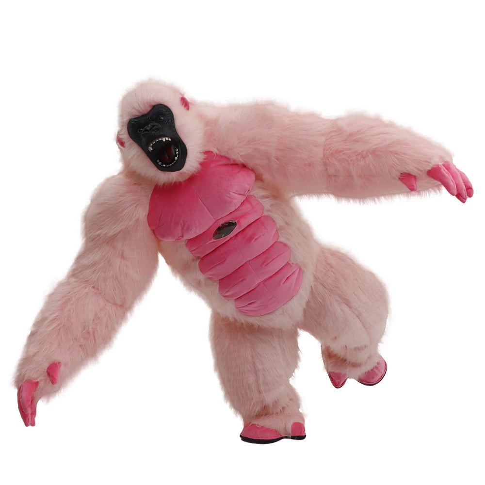 2.2M/2.6M Pink KingKong Gorilla Inflatable Costume Mascot Adult Character Cosplay Animal Birthday Party Set with Battery