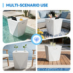 2-Piece Outdoor Furniture Set,S-Shaped Lounge Chair with Side Table, Garden Furniture for Patio, Poolside and Beach