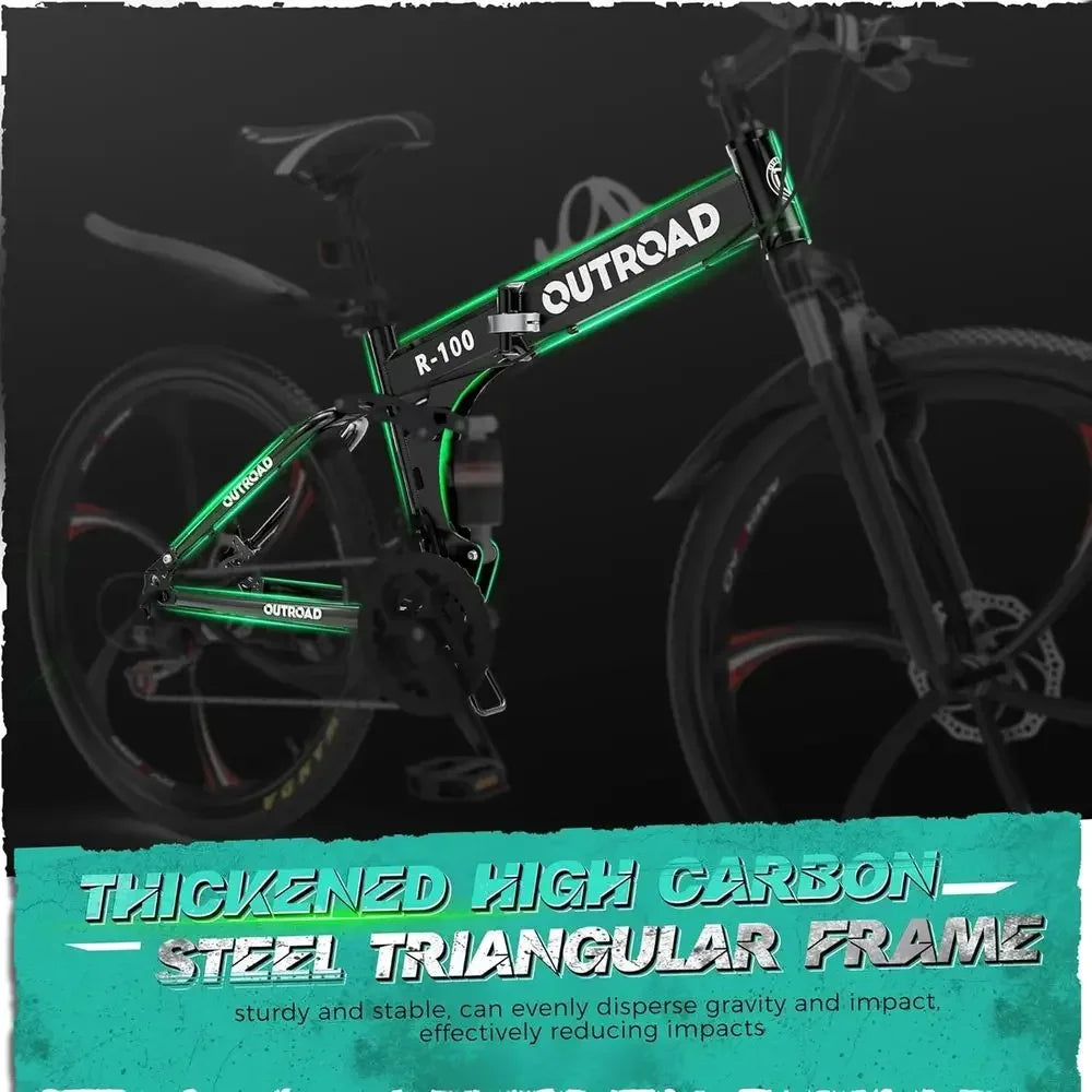 26 Full Suspension Mountain Bikes with Dual Disc Brakes, High Carbon Steel Frame, Suitable for Adults, Men, Women, and Teens - B