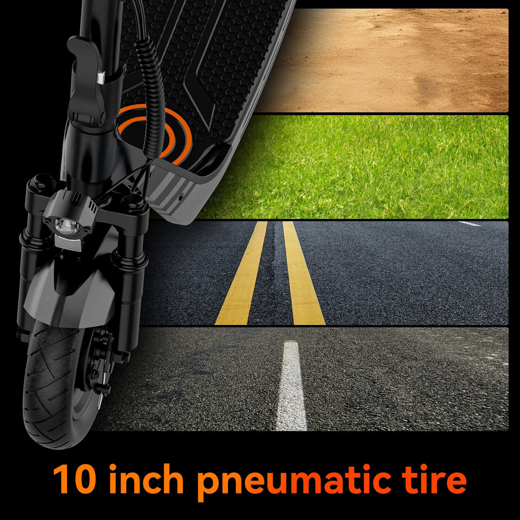 Kingsong Electric Scooter 500W Max 22.5mph Speed 10inch Tire Folding Design with 25 Miles Range for Adult Urban Commuting