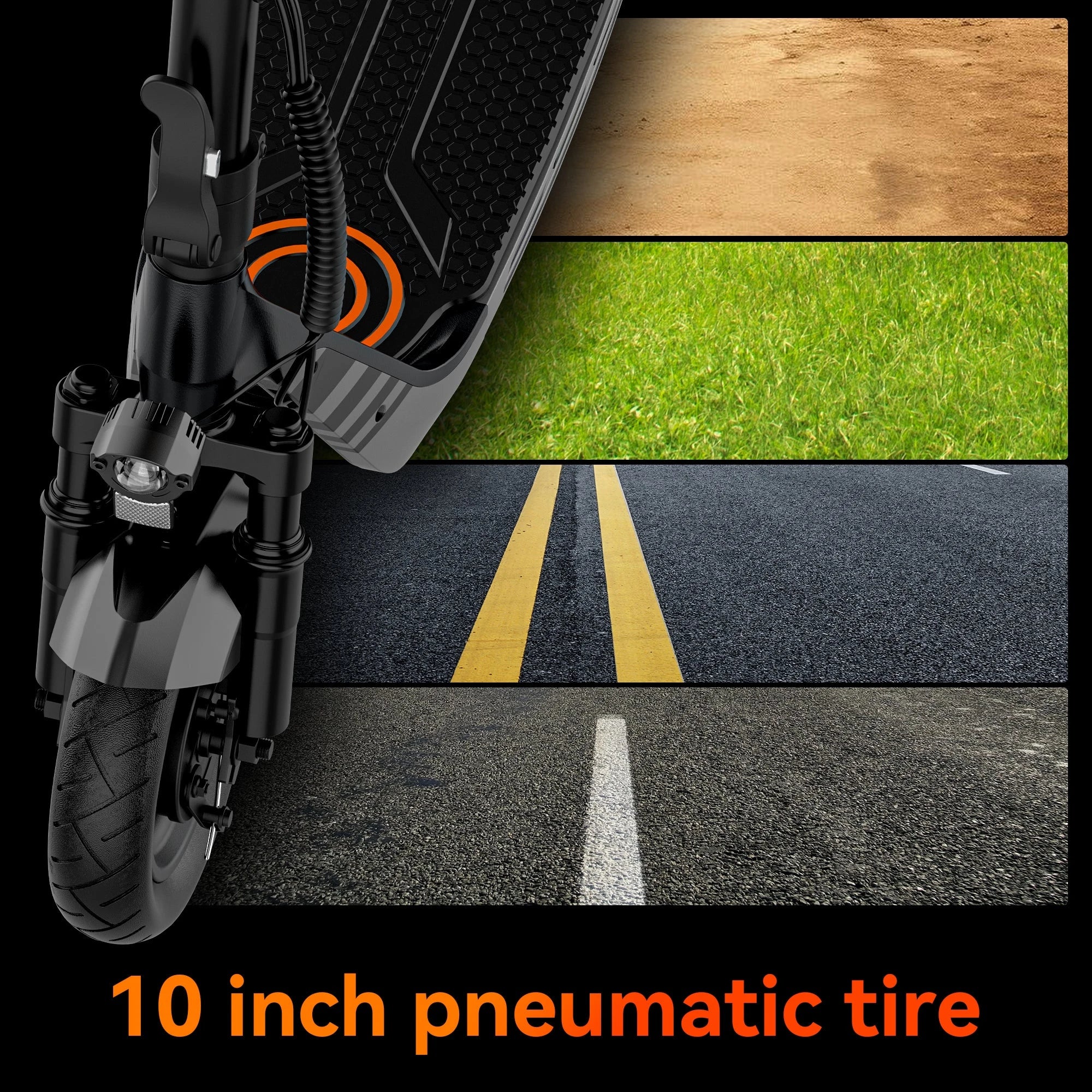 Kingsong Electric Scooter 500W Max 22.5mph Speed 10inch Tire Folding Design with 25 Miles Range for Adult Urban Commuting